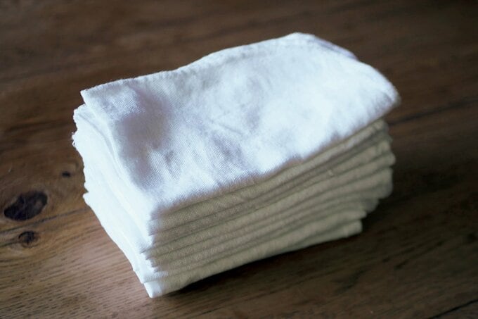 重ねられたふきん