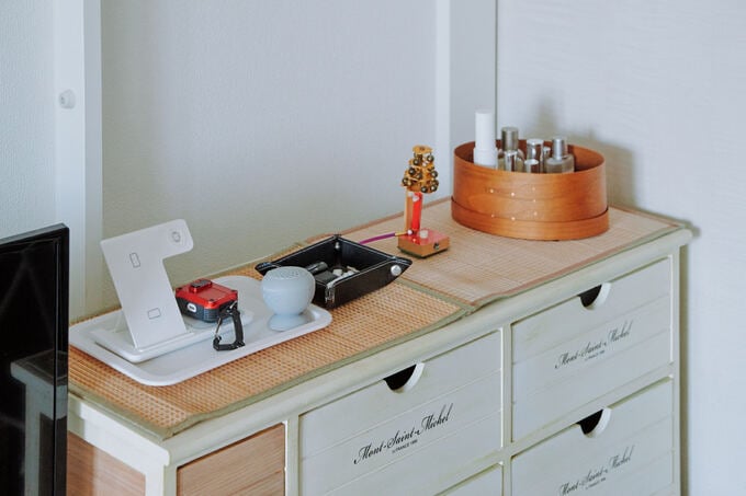 天然素材のマットも100円ショップ購入品