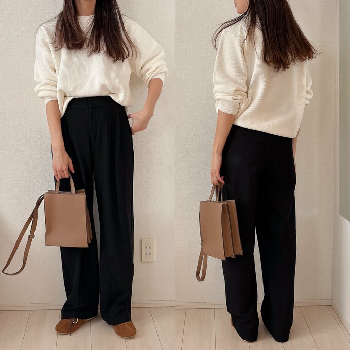 ワイドパンツできれいめにに合わせたセットアップ