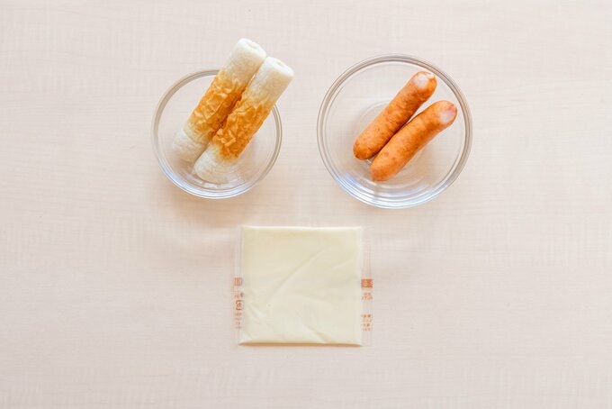 ちくわとソーセージとチーズ