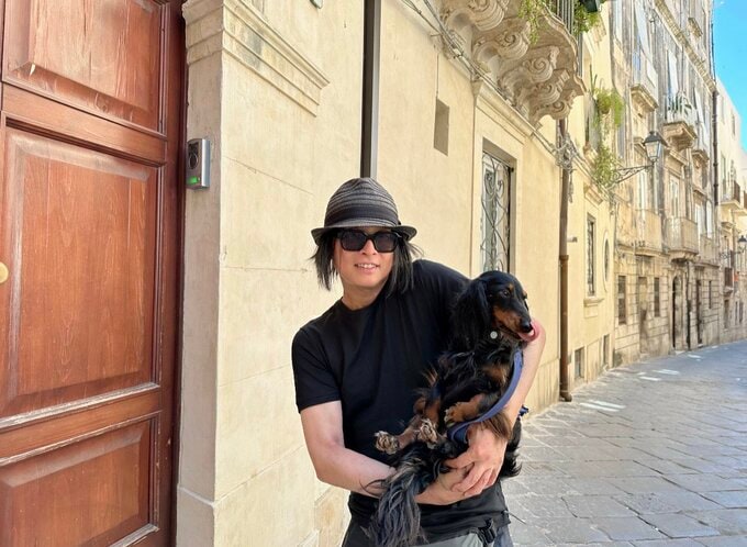 辻仁成さんと愛犬の三四郎くん