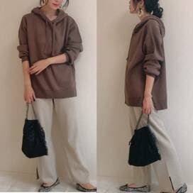 GU新作！パーカはニット素材＆ブラウンでアップデート