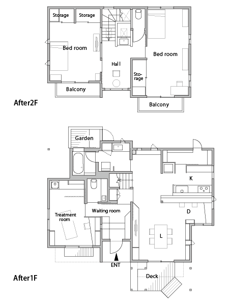 リノベーション後の間取り図