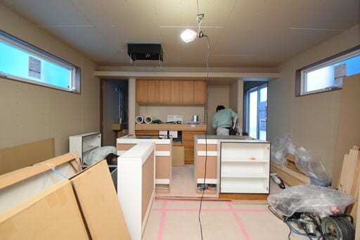 背面収納を設置