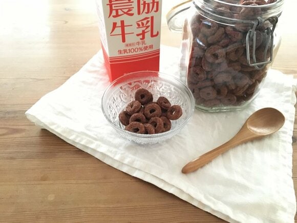 シリアルとミルク