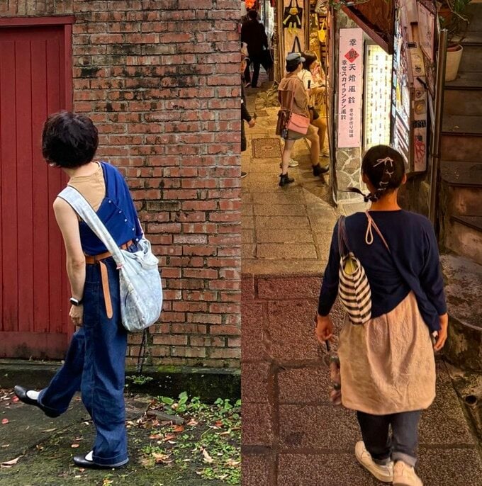 旅先でのファッション2つ