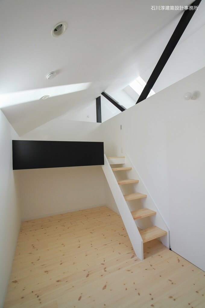 ロフトにベッドがある子ども部屋