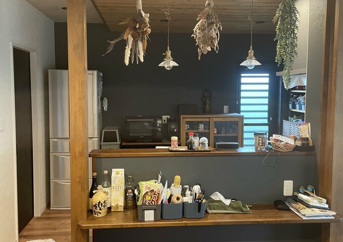 物置になったカウンター