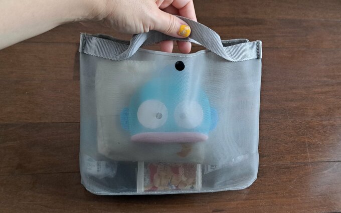 「ナイロンメッシュバッグインバッグ A5サイズ用 グレー（無印）」