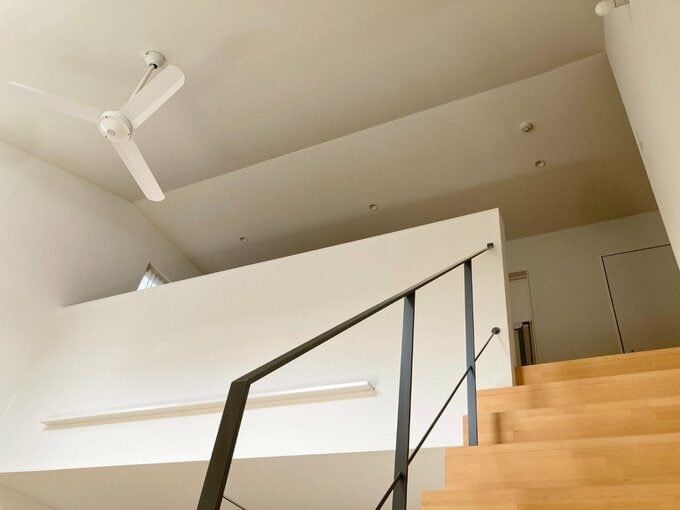 1階から見上げたワークスペース