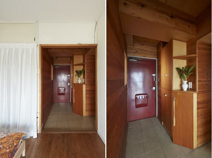 小窓のある玄関