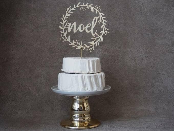 ケーキのトップに飾るとこんなにおしゃれに