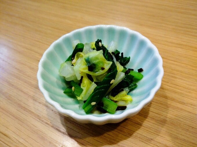 小松菜と白菜のおひたし