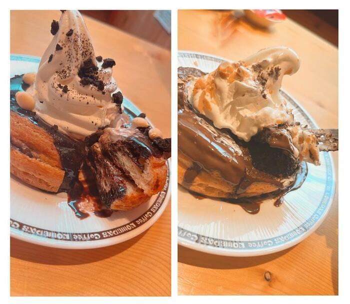コメダ珈琲店「ブラックサンダーVSキットカット」新作チョコ