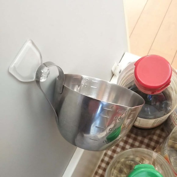 計量カップの定位置に