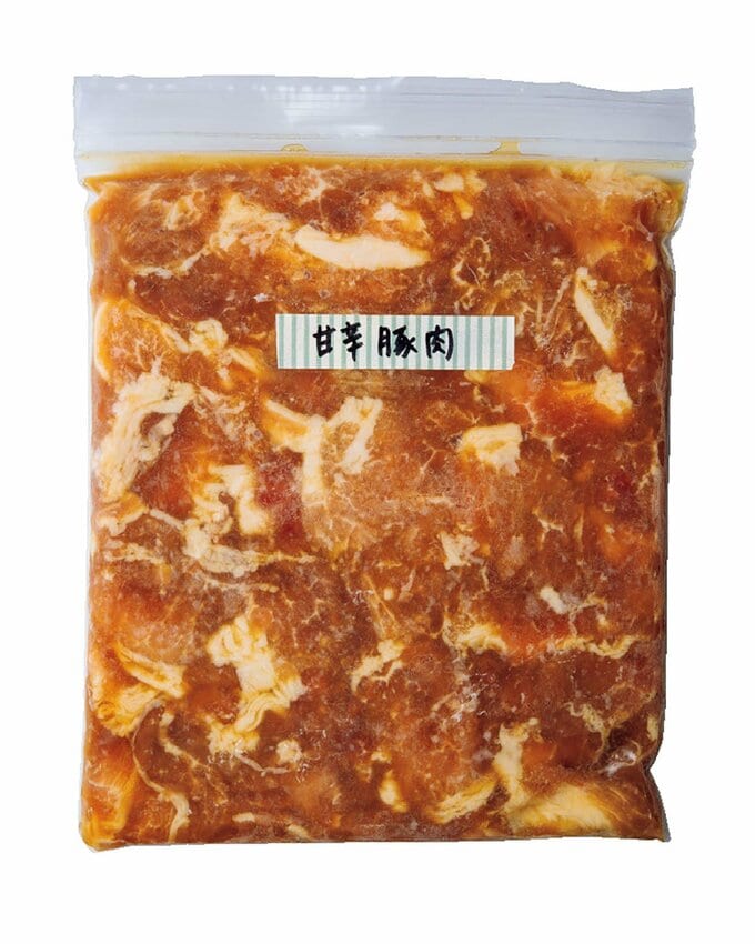 甘辛豚肉を冷凍したもの