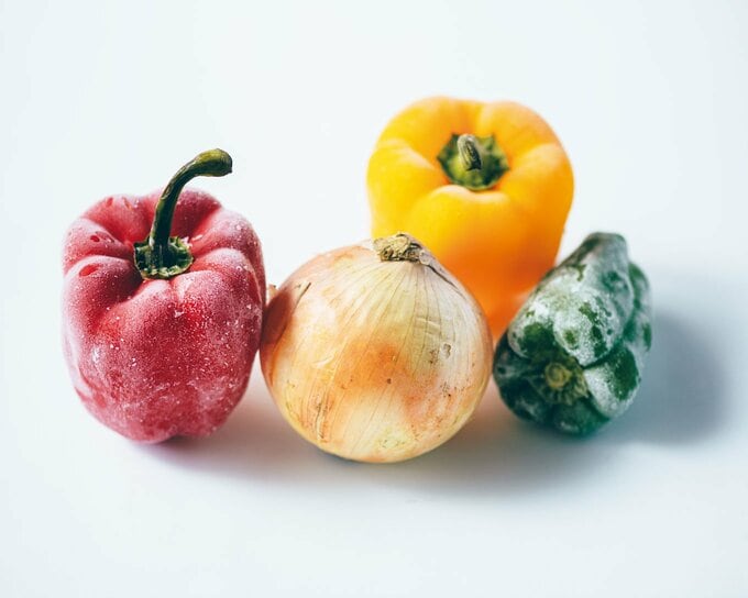 冷凍された野菜
