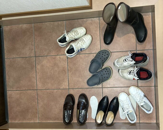 ちょい置きスペースをつくる前の玄関