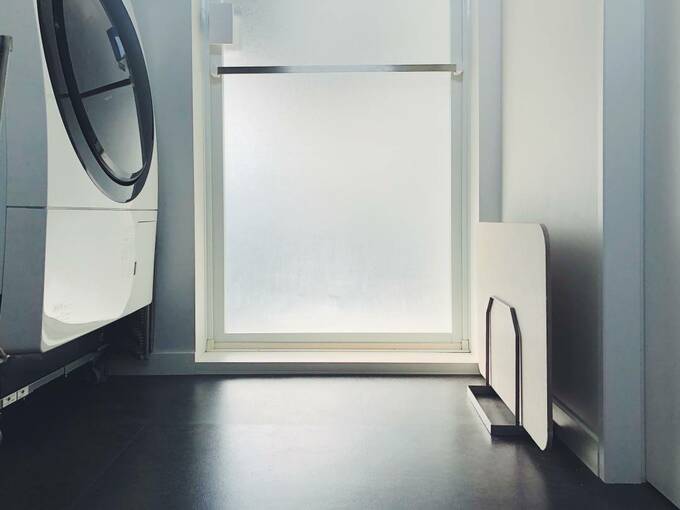 珪藻土マットを立てて収納