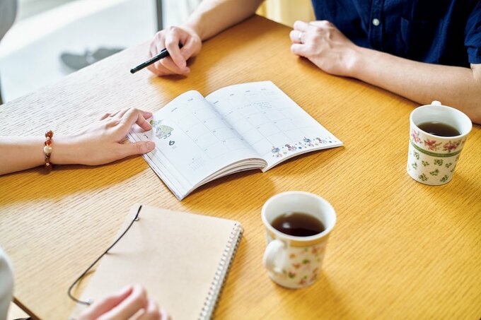 テーブルコーヒーメモ帳