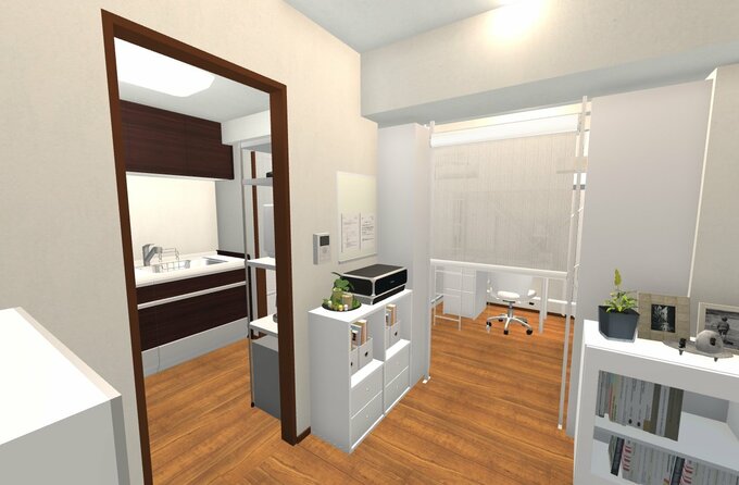 LDにつくる子ども部屋の間仕切り