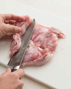 筋を除いて4等分に