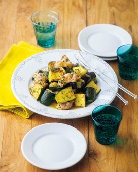 ズッキーニの焼きおかずサラダ。ジューシーな食感がたまらない