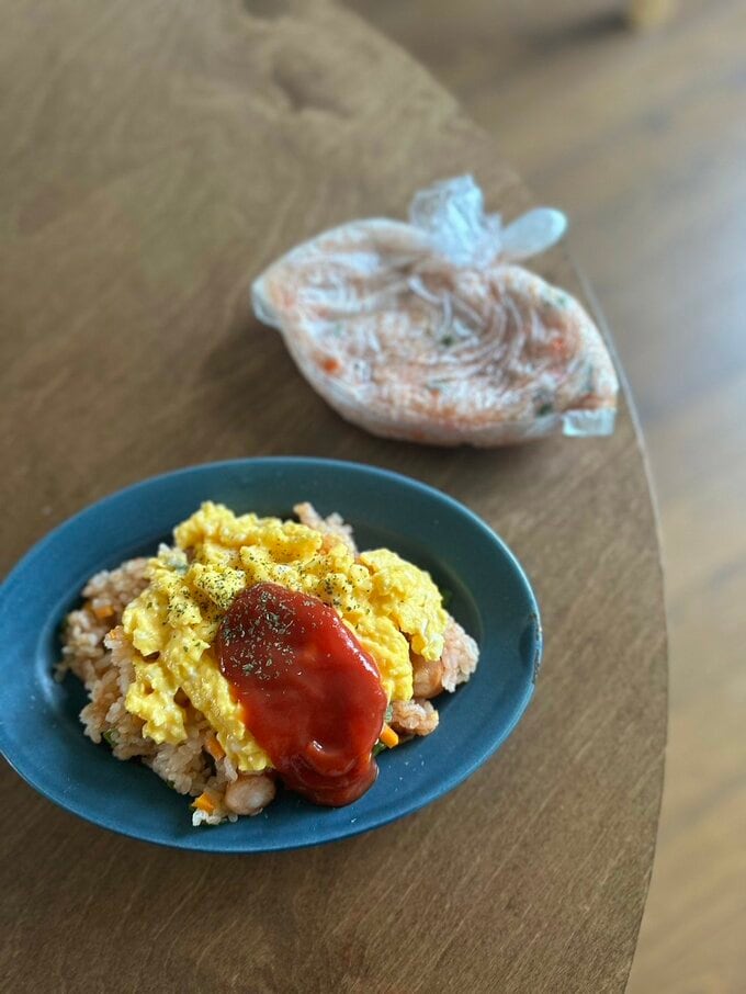 つくりおきでオムライス