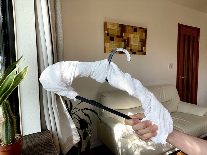 タオルのハンガーコーティング