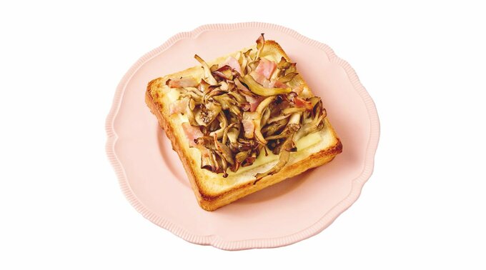 ベーコンキノコトースト