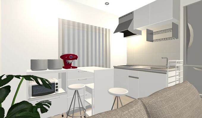 賃貸の幅狭キッチンを快適にする家具の置き方