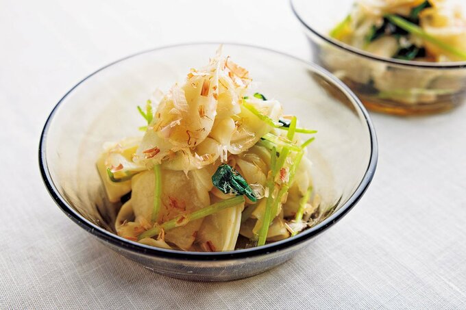 笠原将弘さんのカブとミツバのナンプラーあえ