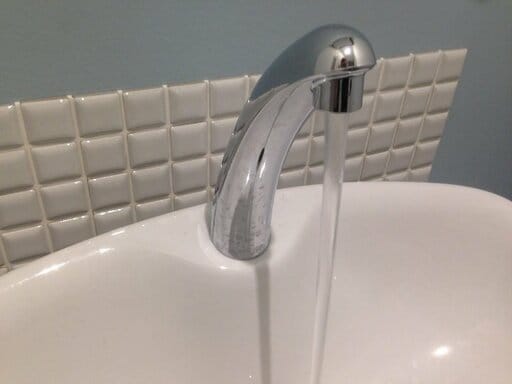 水を流したところ