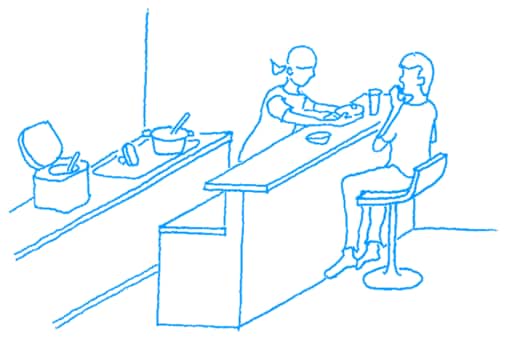 フレキシブルに使えるカウンターキッチン