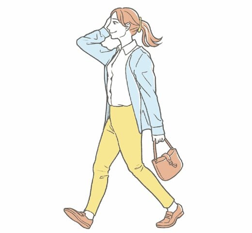 歩く女性イラスト