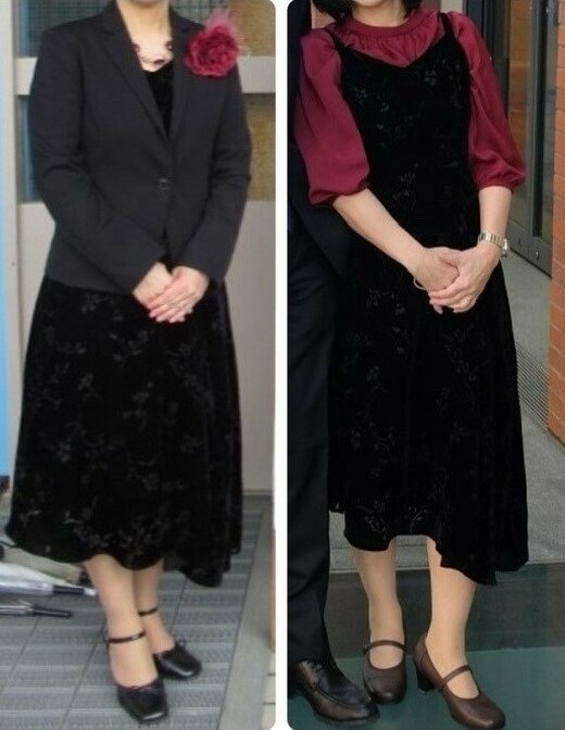中学校の卒業式で使ったワンピースは、高校の卒業式やちょっとしたお出かけにも使用(あいし~さん・50代前半)