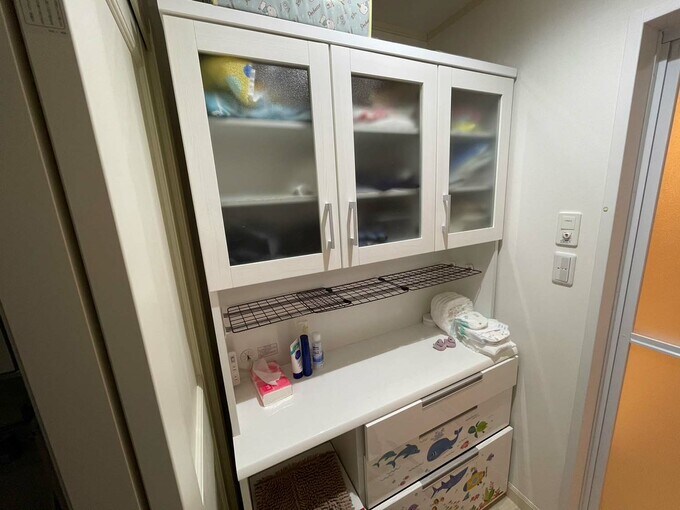 脱衣所の衣類収納