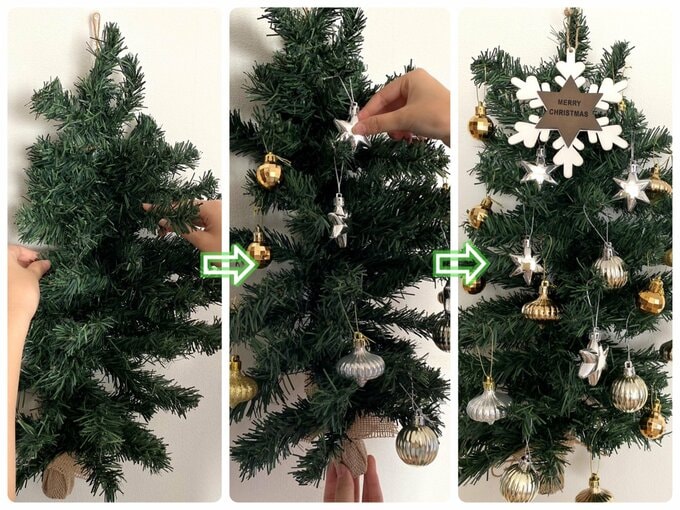 クリスマスツリーの飾り付け手順