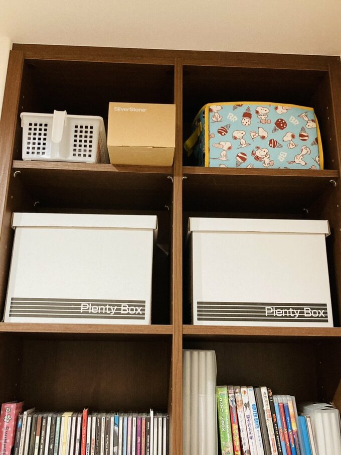 子どもの作品などを入れているボックス