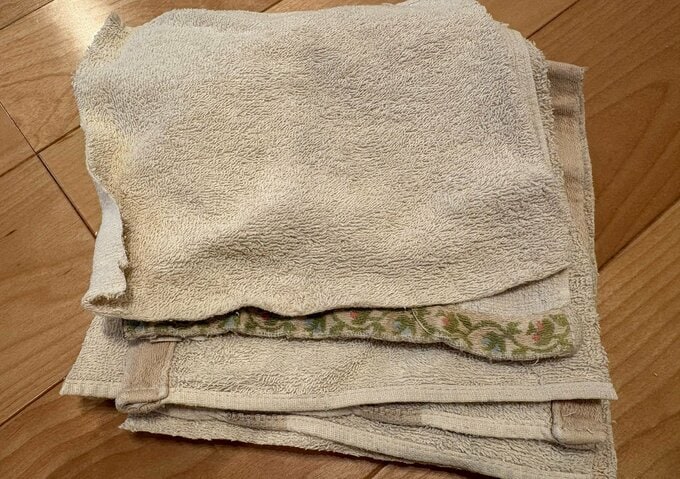 切ったフェイスタオル