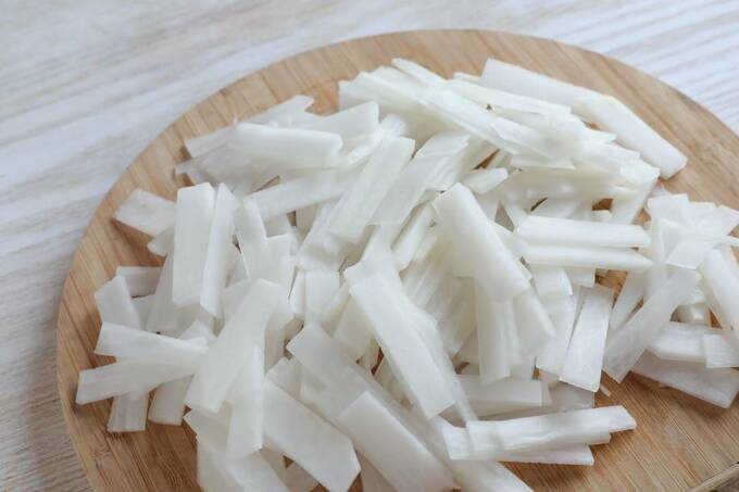 カットした大根