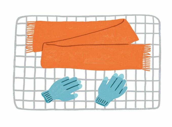 手袋とマフラー