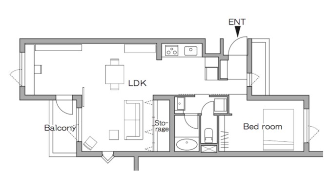 リノベーション後の間取り図