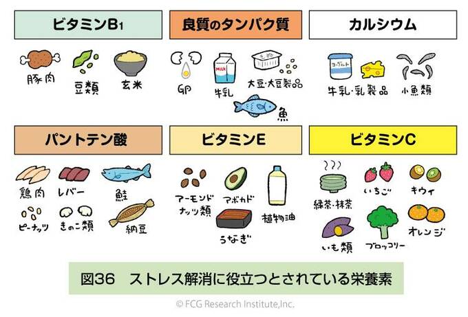 ストレス解消に役立つとされている栄養素