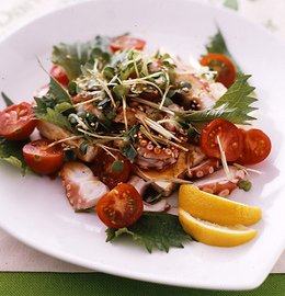 5色の食材でキレイにやせる！韓流タコのカルパッチョ