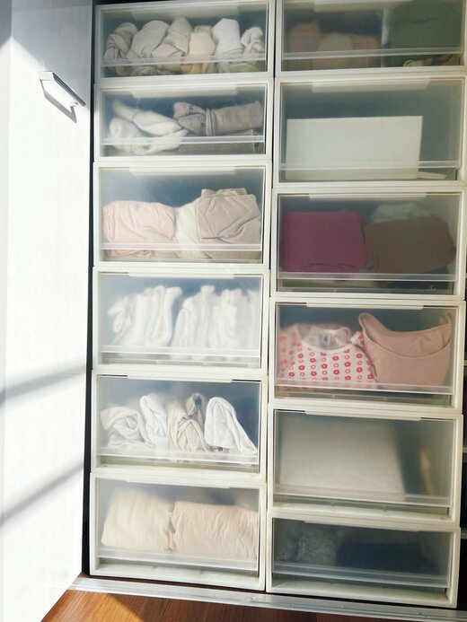 ポリプロピレン衣装ケース引出式 大/小