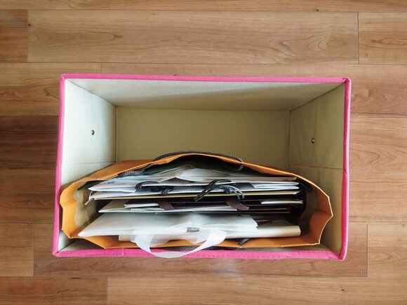 紙袋入れスツールafter