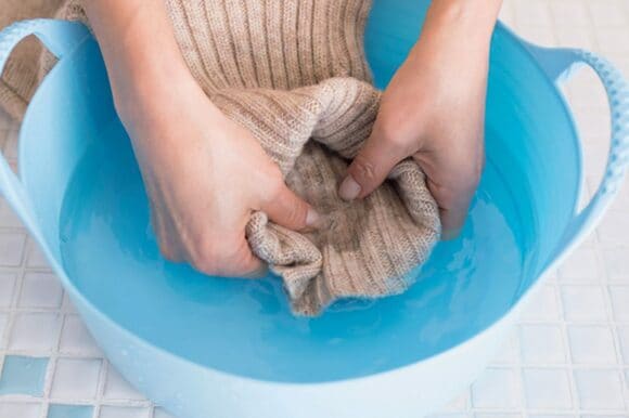 タートル部分だけ40℃の湯ですすぐ