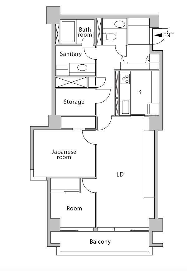 リノベーション前の間取り図