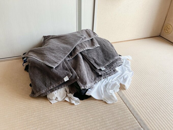 たたむ前の洗濯物